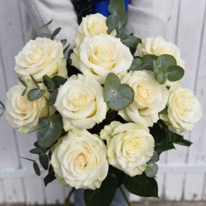 Bouquet de roses blanches